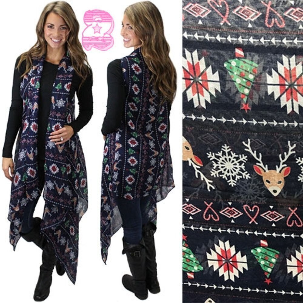 SUNSHINE & RODEOS CHRISTMAS VESTS - Picture 3 of 10